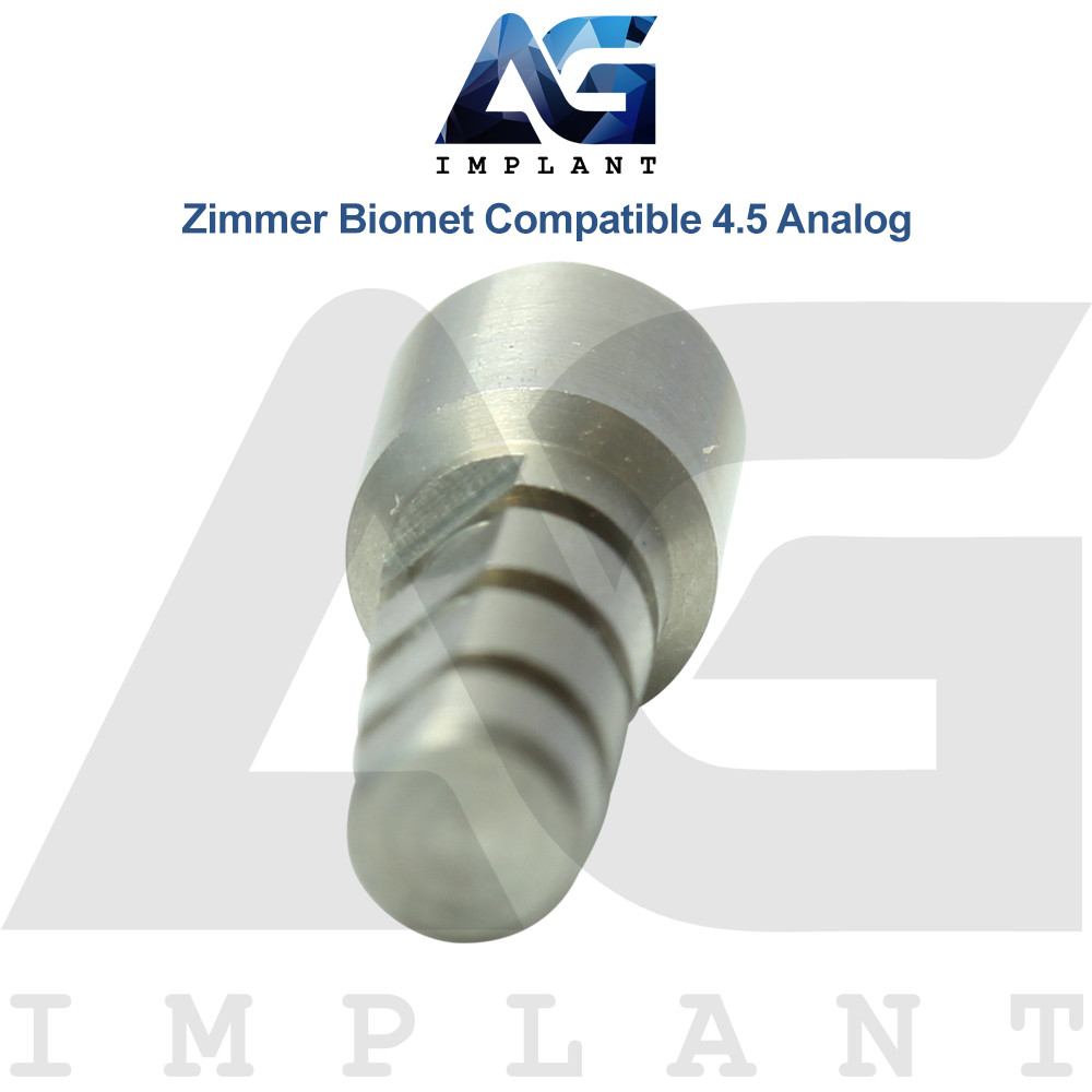5x Dental Fixture Analog Ø4.5mm Compatible Zimmer Biomet® Int Hex 2.5mm
