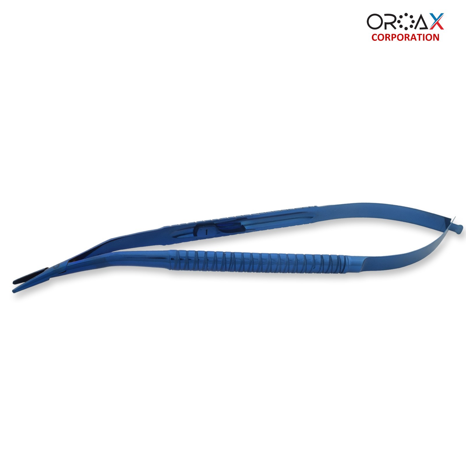 30 Angled Micro Needle Holder TC 17cm- Blue Titainum Coted Ophthalmic Surgery