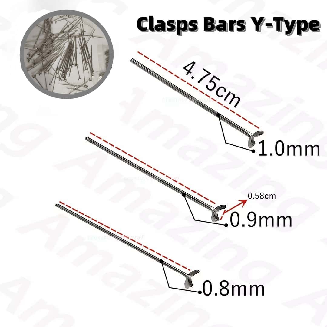 Dental Ball Retainer J Clasp Oblique Clasps Bars Y-Type Scheu Style 0.8/0.9/1.0