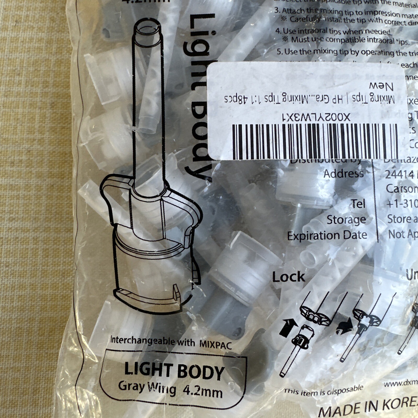 DX-Mixer HP Mixing Tips 4.2mm 48pcs/ PACK Dental Impression Light body 1:1 Ratio