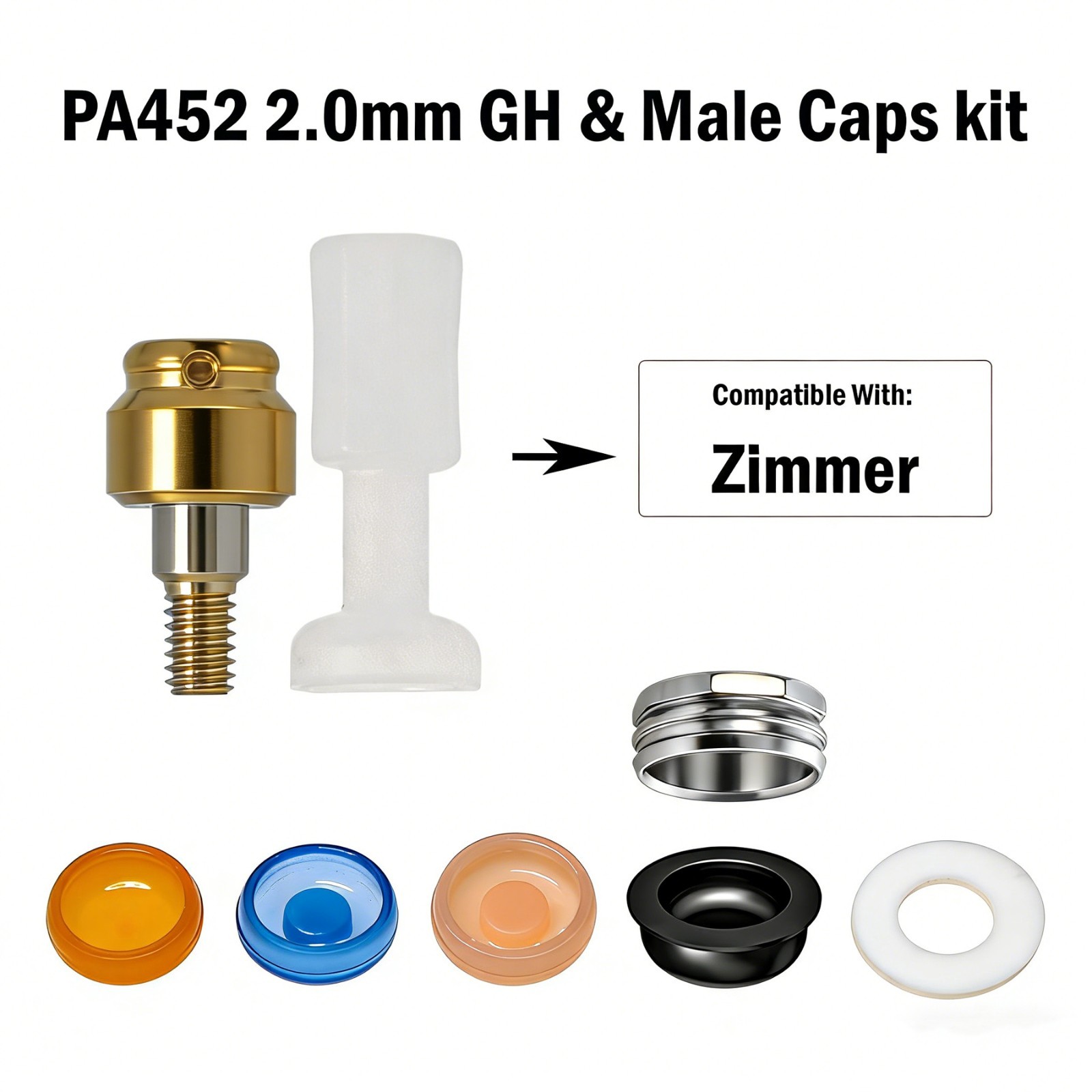 US Locator Overdenture Abutment for Zimmer Screw-Vent 4.5 Implant Abutment 1-5mm