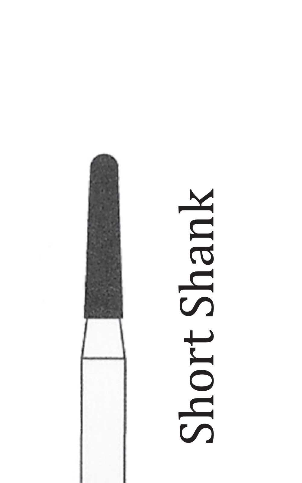 CROSSTECH Dental Diamond Short-Shank ROUNDENDTAPER-855/014S,MB5MSS-Medium, 5Burs