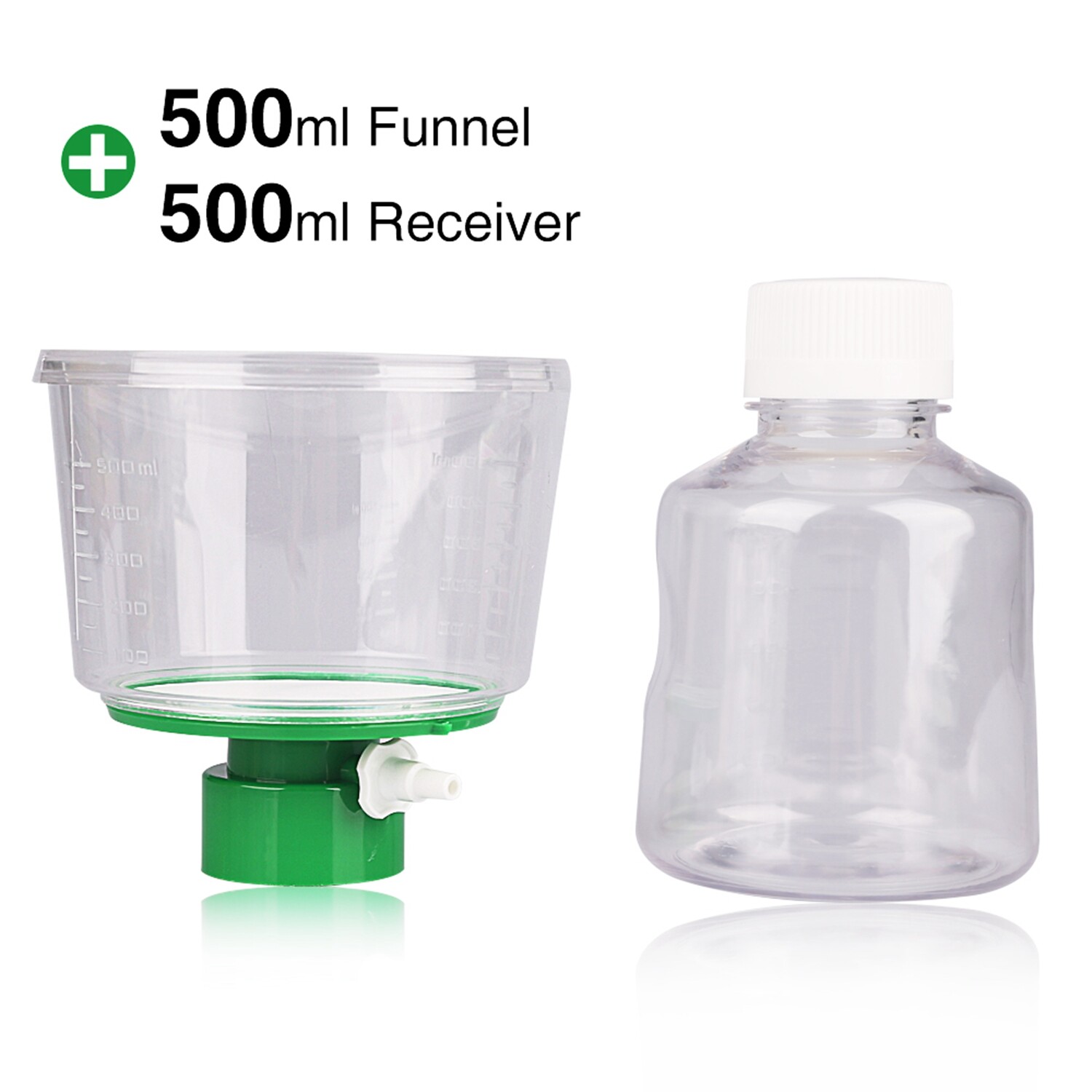 4-12PCS 500ml Sterile Disposable Vacuum Bottle Top Filters 0.22um PES Membrane