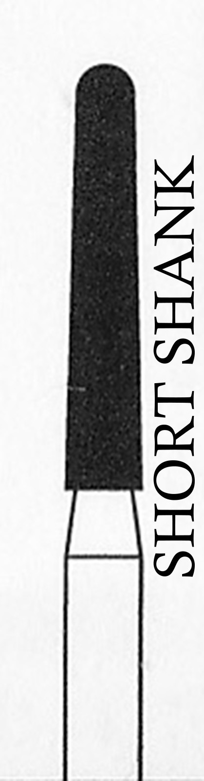 CROSSTECH Dental Diamond Short-Shank ROUNDENDTAPER-856L/016S, MB6L-Medium, 5Burs