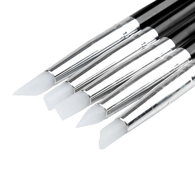 3 Set Dental Ceramic Silicone Brush Adhesive Resin Veneer Pen Black+Grey+White