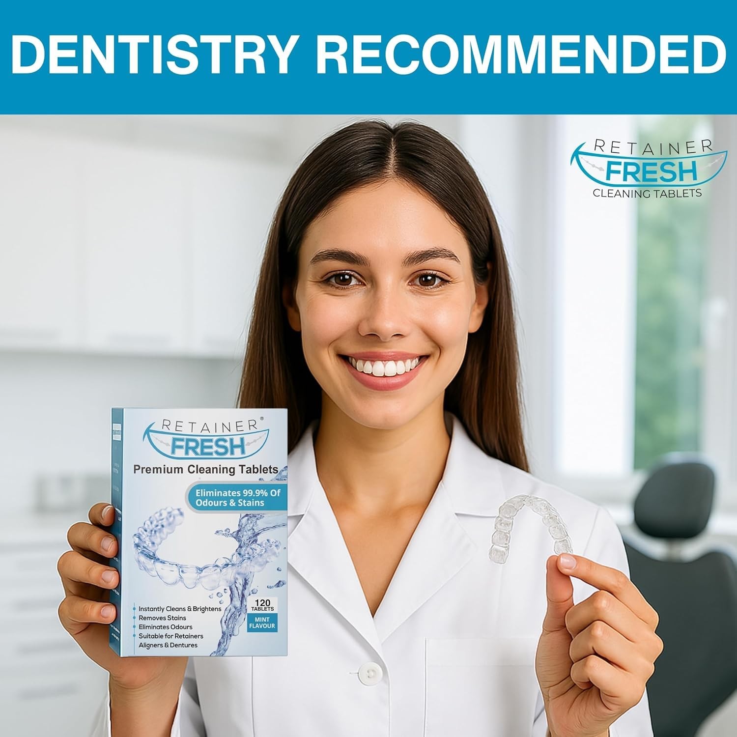 Retainer Cleaner Tablets – 120 4 Month 120 Tablets, White
