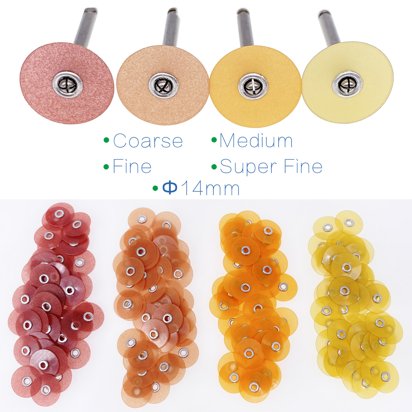 Dental Sof-Lex Soflex Contouring & Polishing All Sizes Pop-On Discs 0.55″ 14mm