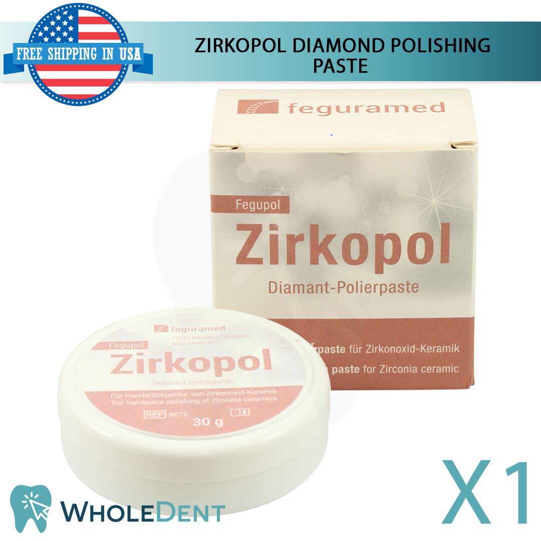 Zirkopol Diamond Polishing Paste Dental Zirconia Ceramics Handpiece Finish 30g