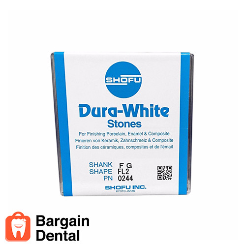 SHOFU Dura-White Aluminium Oxide Flame Dental Finishing Stones 72PC FG FL2#0244