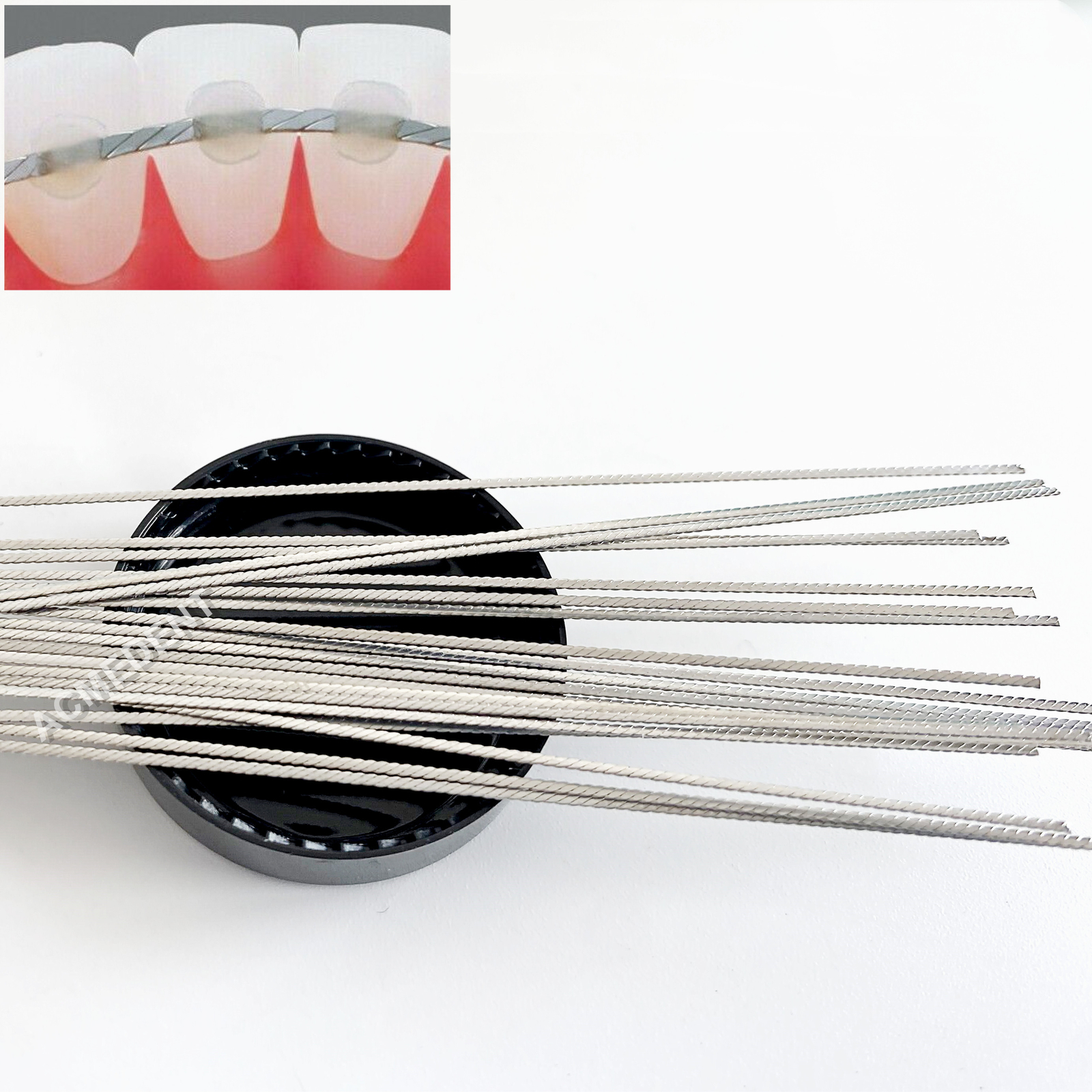 Dental Lingual Retainer Twist Wire Flat Stainless Twisted Wires Ortho Brackets