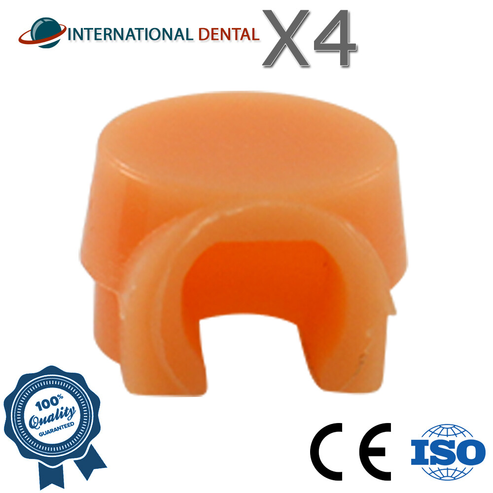 4 Dental Fixture OT Strategy Soft Silicone Cap Ball Attachment Overdenture Lab