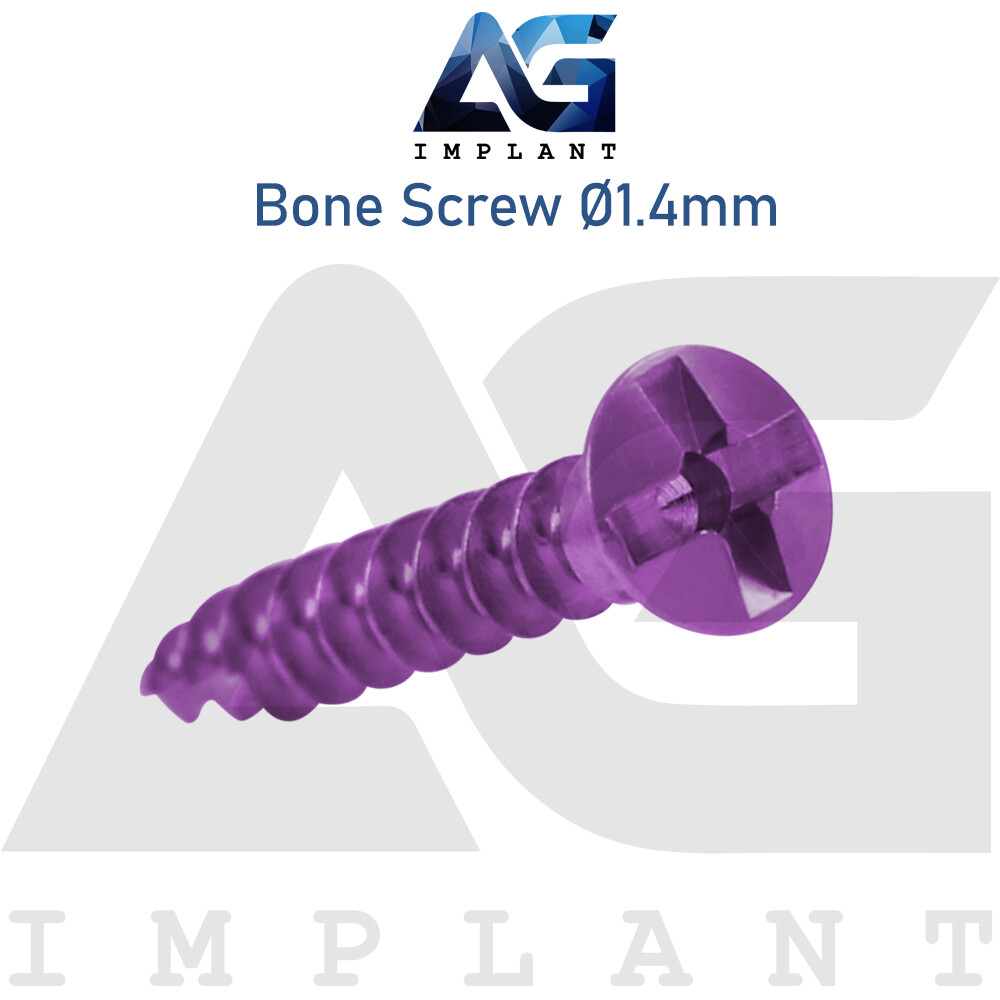 10 Titanium Screw Ø1.4mm Guided Regeneration GBR Dental Membrane Fix System