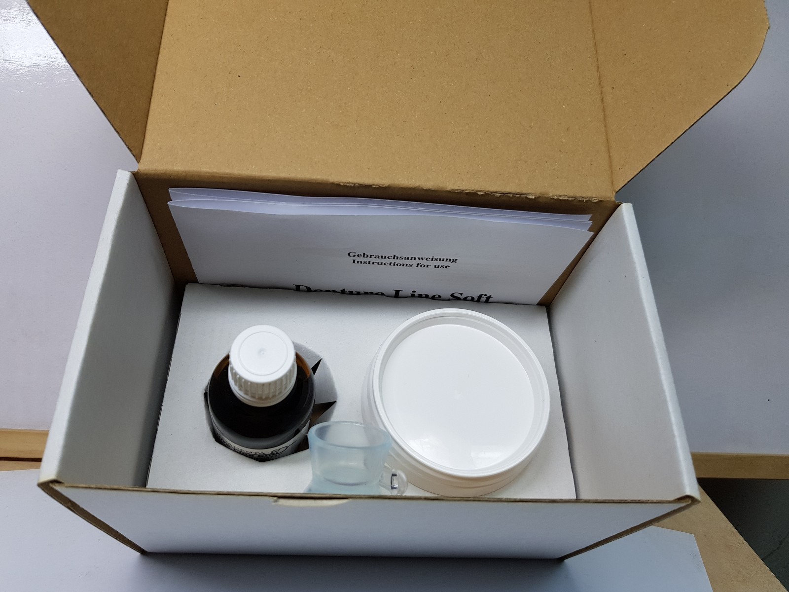 Dental Denture direct Reline Self cure soft resin acrylic Germany powder liquid