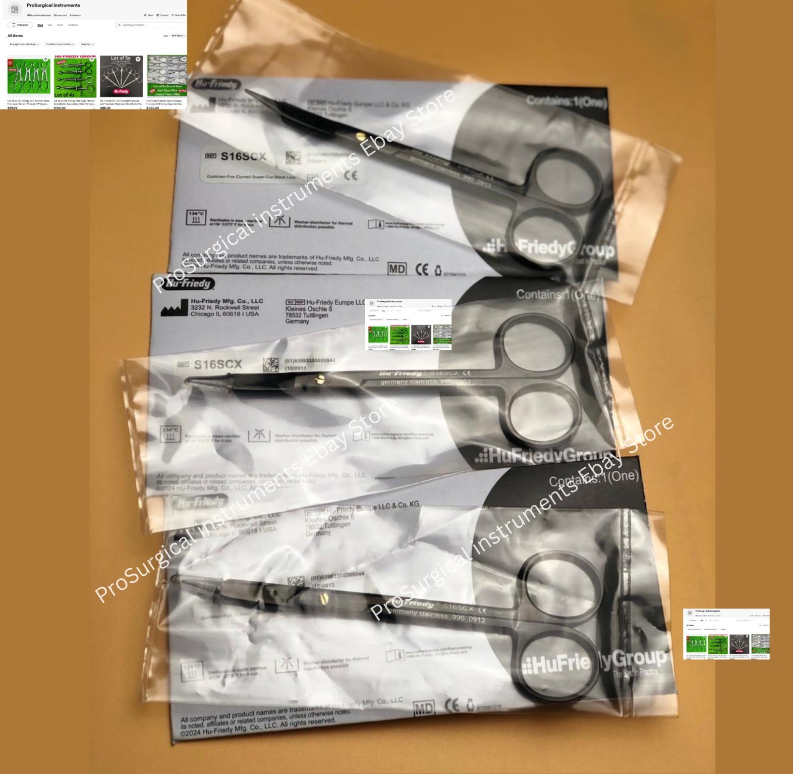 HU FRIEDY Goldman Fox Curved Super Cut Scissor Black Line S16SCX