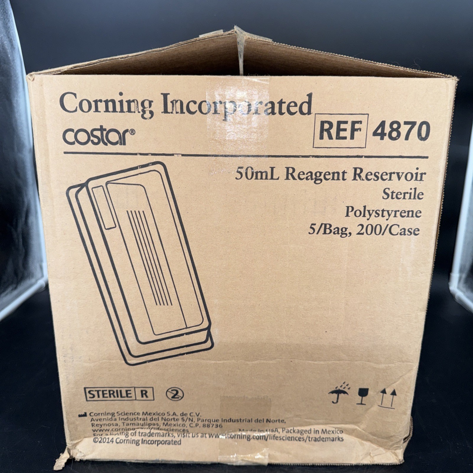Corning Costar 4870 50mL Sterile Reagent Reservoir 200/Case