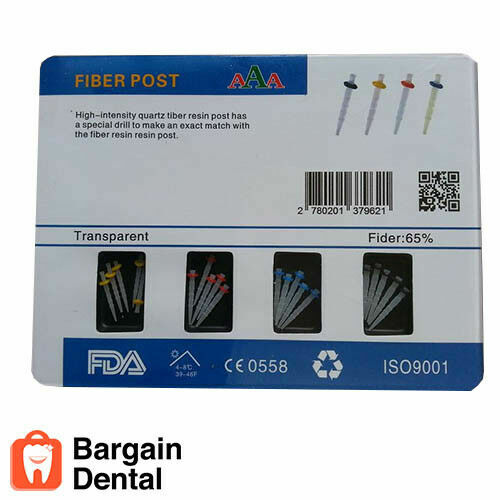 AAA Dental Oral Teeth High Intensity Fiber Resin Post & Drills Quartz -FDA