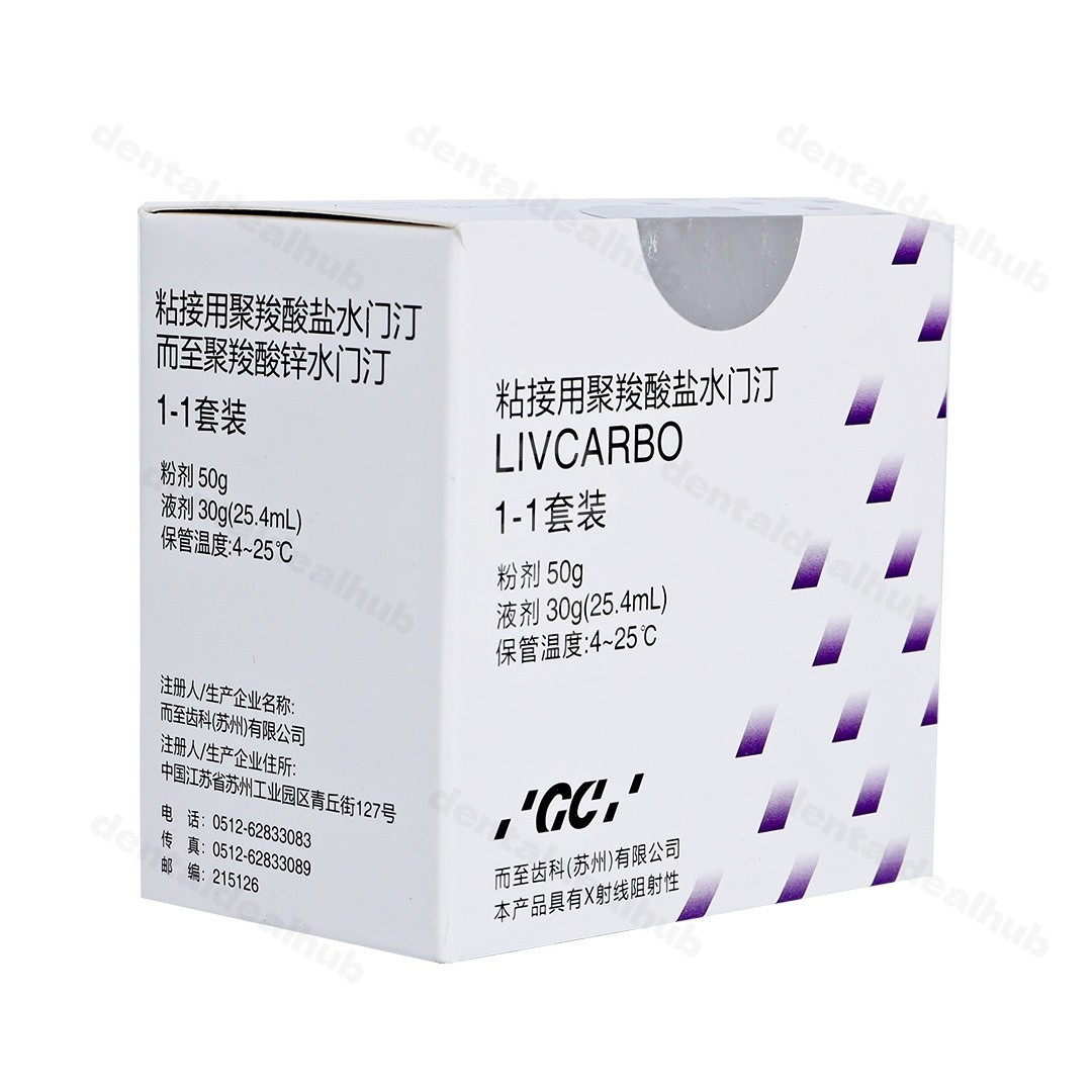 GC LIVCARBO Polycarboxylate Cement 50g Powder 30g Liquid Kit