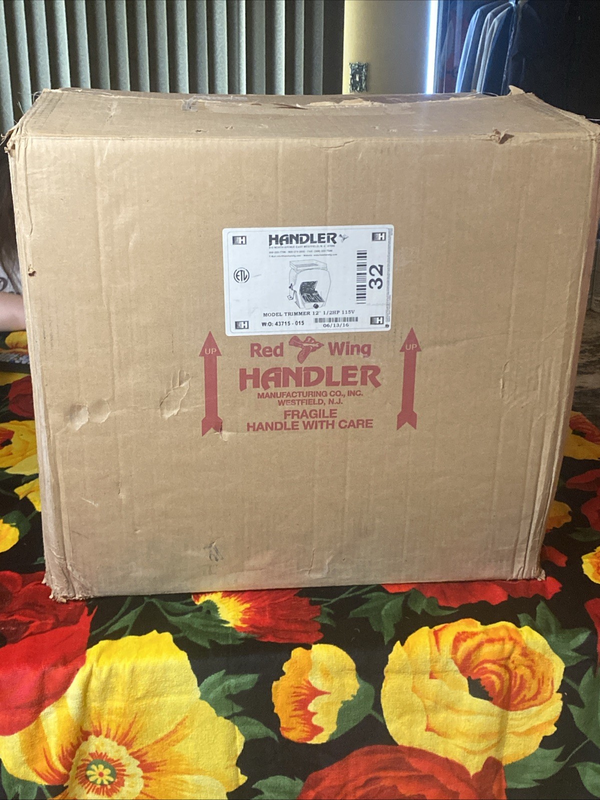 Handler Red Wing Model Trimmer 12 1/2HP 115V#32 New In Box For Dental Lab