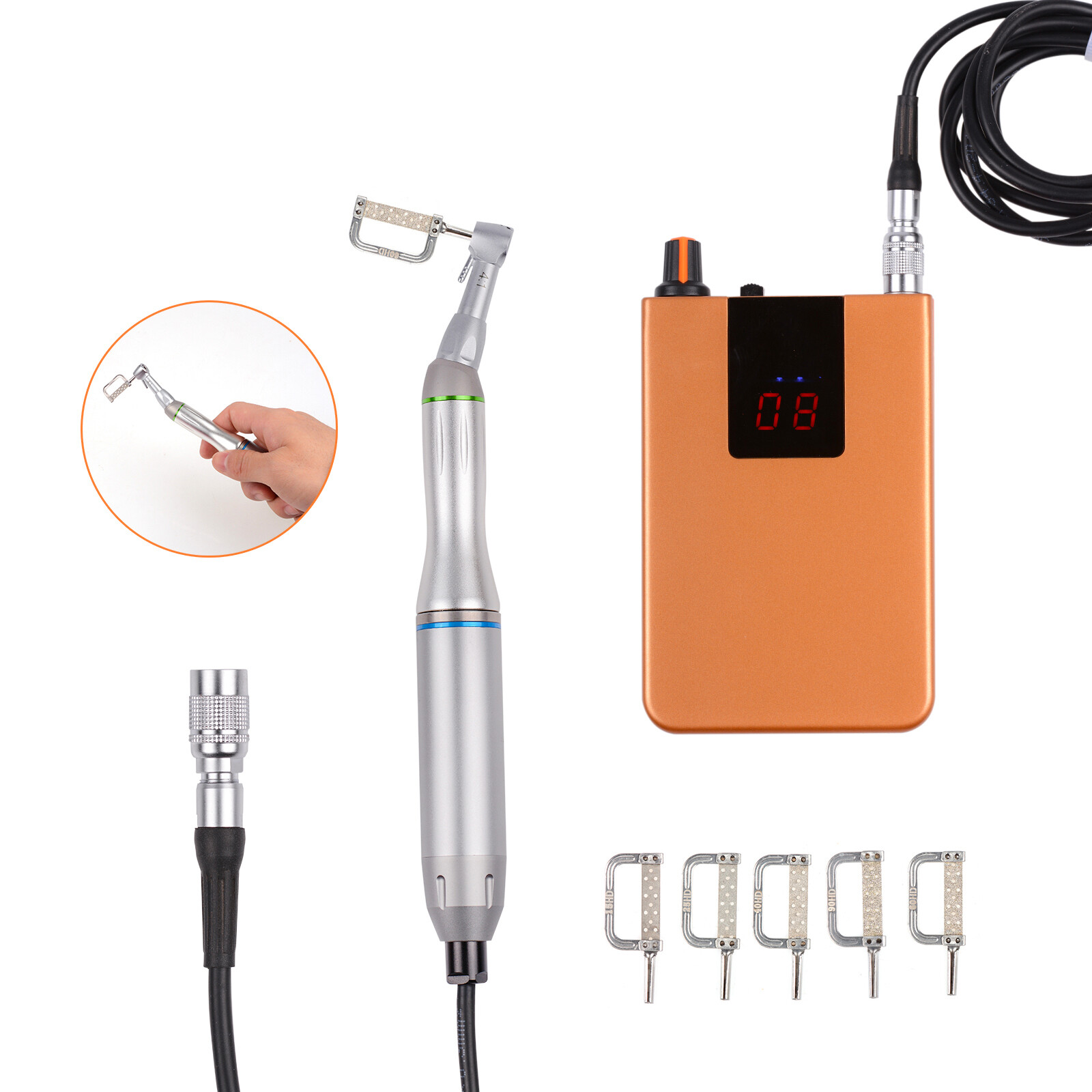 Electric Orthodontic Interproximal IPR System Enamel 4:1 Reduction Stripping Set
