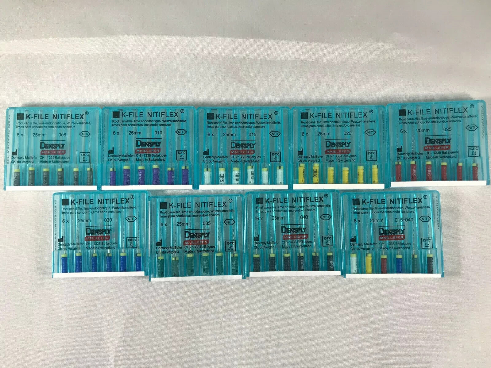 Dentsply Maillefer K-file Endodontic NiTiFlex steel 25mm All sizes – 30 files/pk