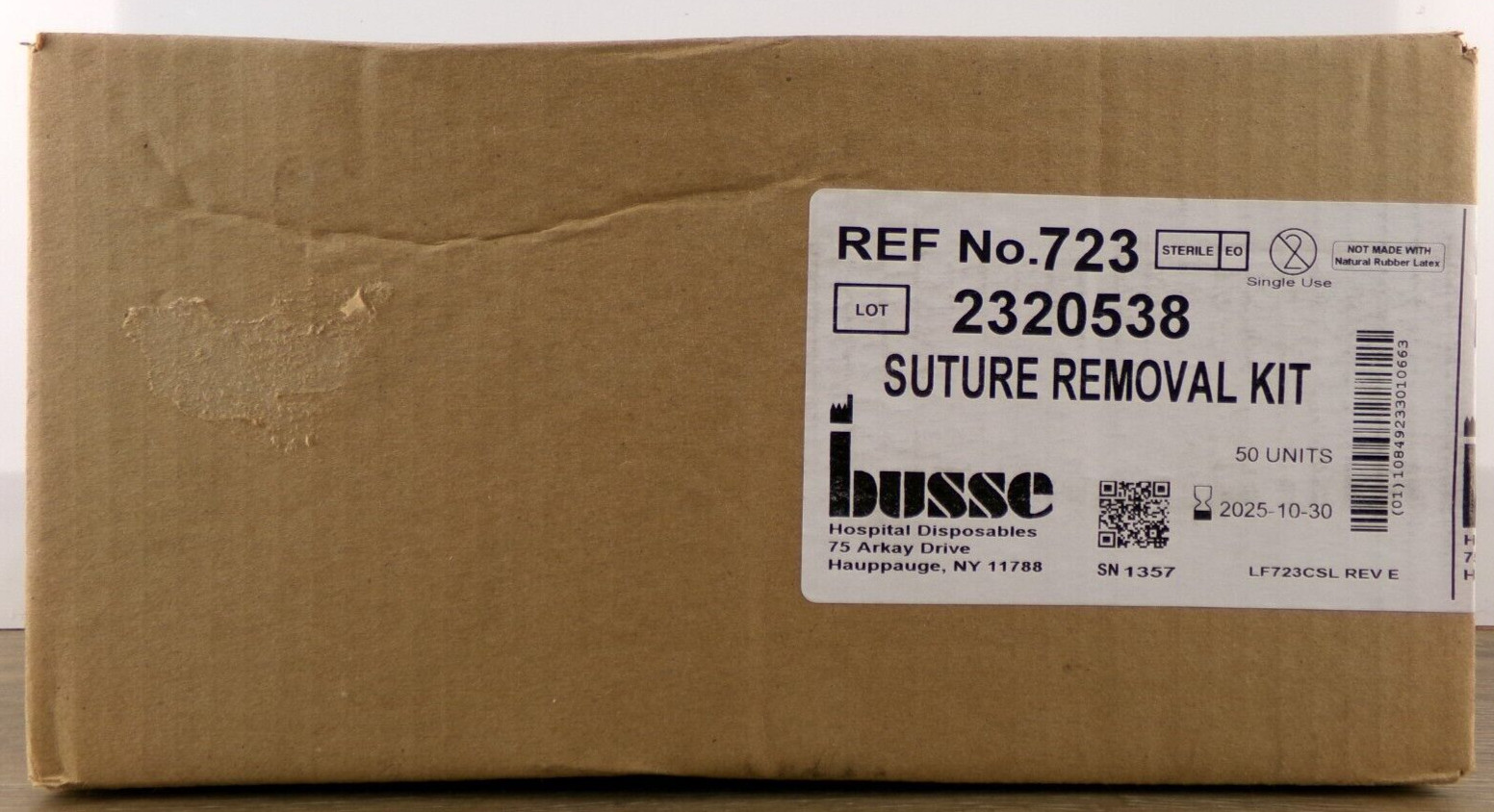 Box of 50 BUSSE Suture Removal Kit, Sterile, REF# 723, Exp 2025-10-30, New S1