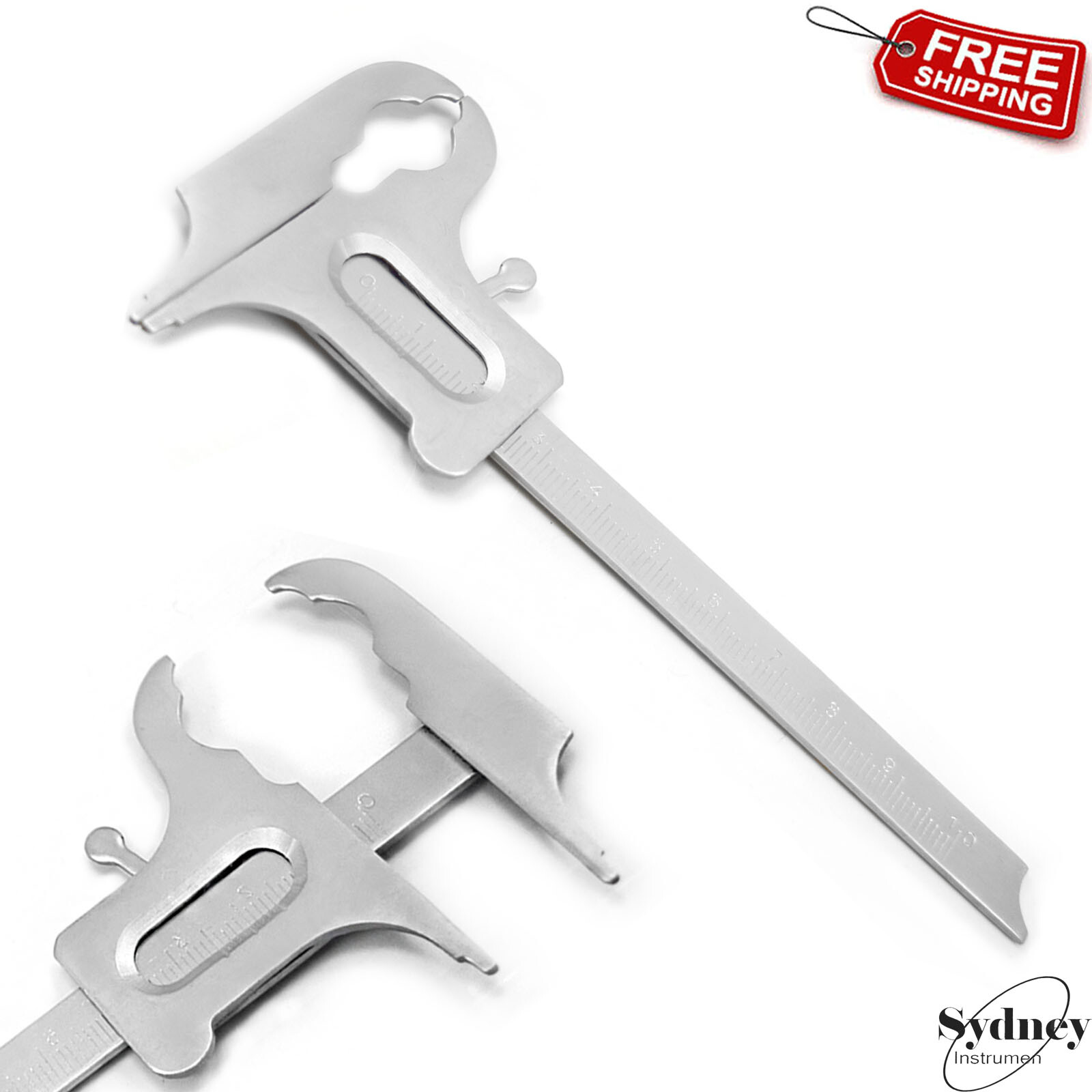 Dental Boley Gauge Caliper Sliding Measuring Dentist Lab Instruments