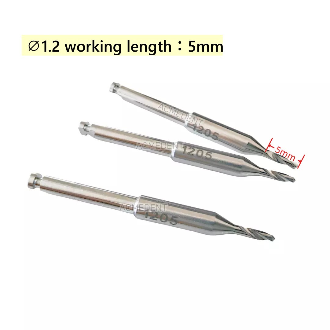 Dental Pilot Drill Guided GBR Bone Screw Insertion Prebored Hole Drills ∅1.2 5mm