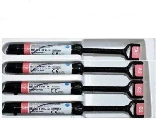 4 x Dental Shofu BEAUTIFIL 2 Fluoride Release Restorative Syr 4.5g – A1 A2 A3 B2