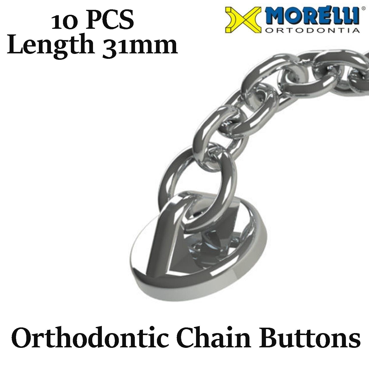 Morelli Dental Orthodontic Traction Chain Buttons for Erupted Teeth 10pcs