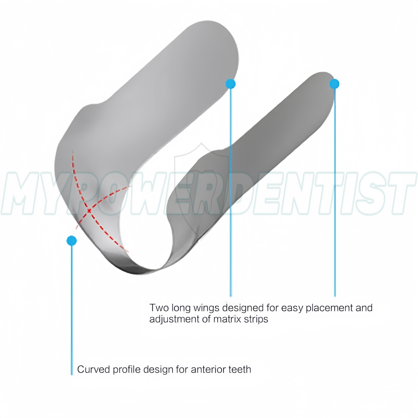 Dental Contoured Anterior Metal Matrix Bands Restoration Sectional M/S Matrices