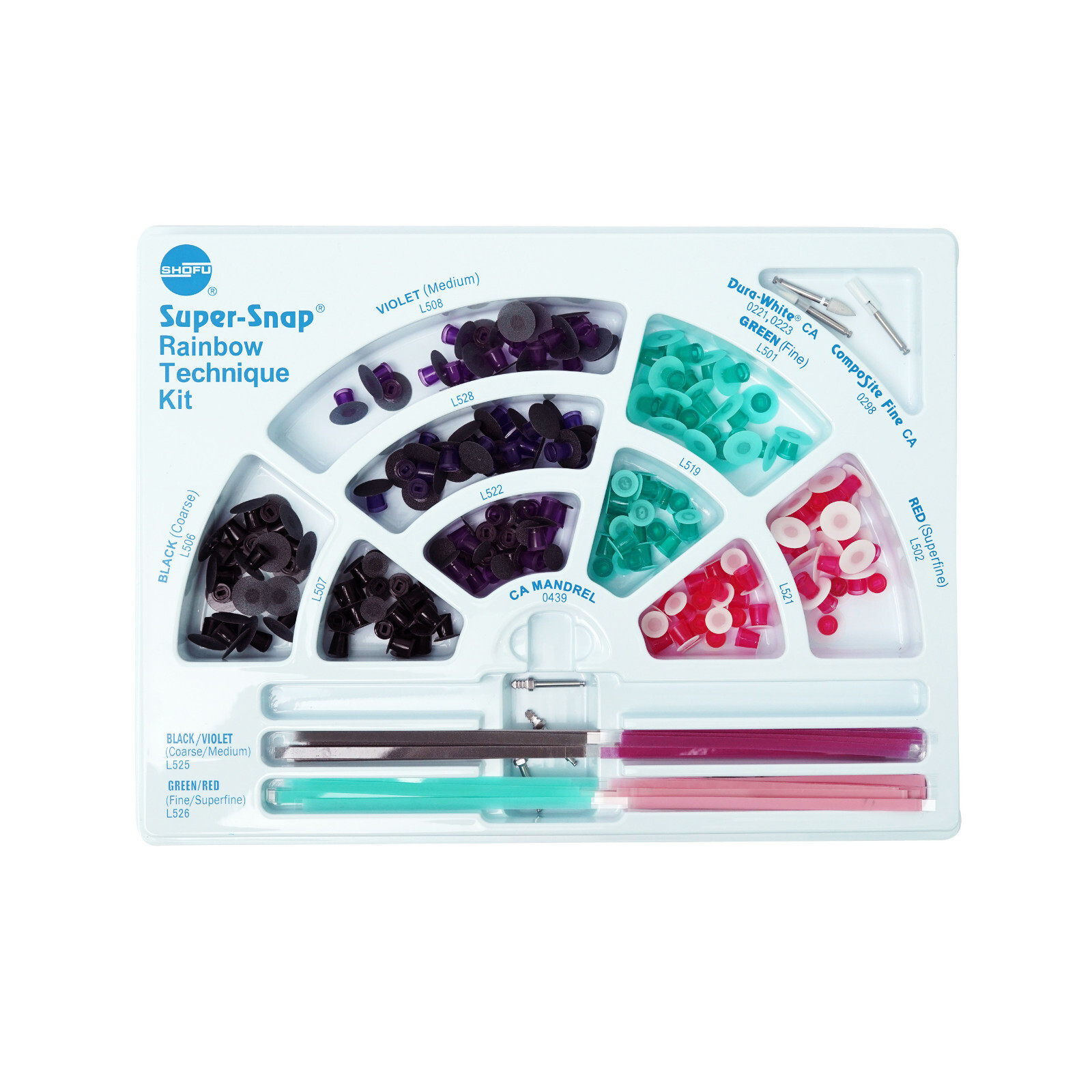 Shofu Super-Snap Rainbow Technique Efficient Safe Finishing & Polishing Kit