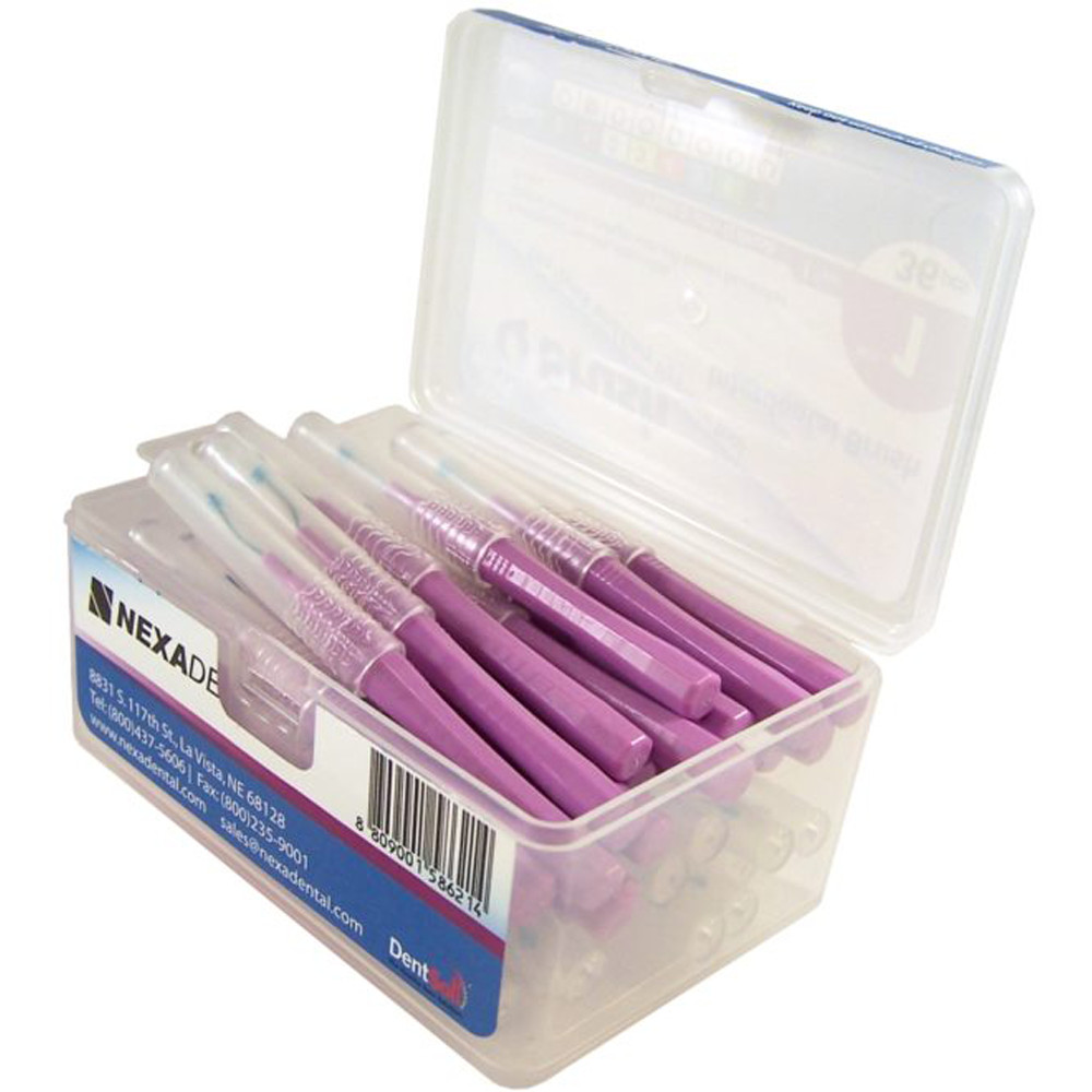 OrthoQuest Q Brush Interproximal Brush, Size 1, Standard Handle, 36/Box