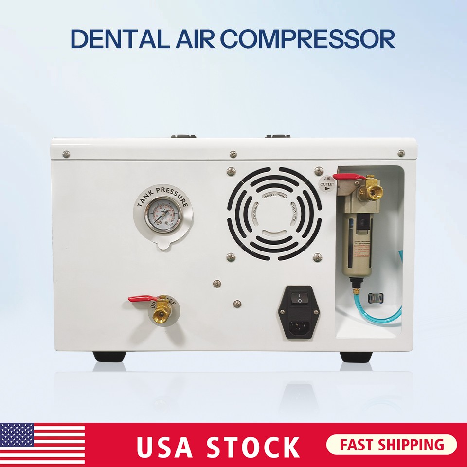 600W Mobile Oil-Free Dental Air Compressor for Dental Cart/Chair