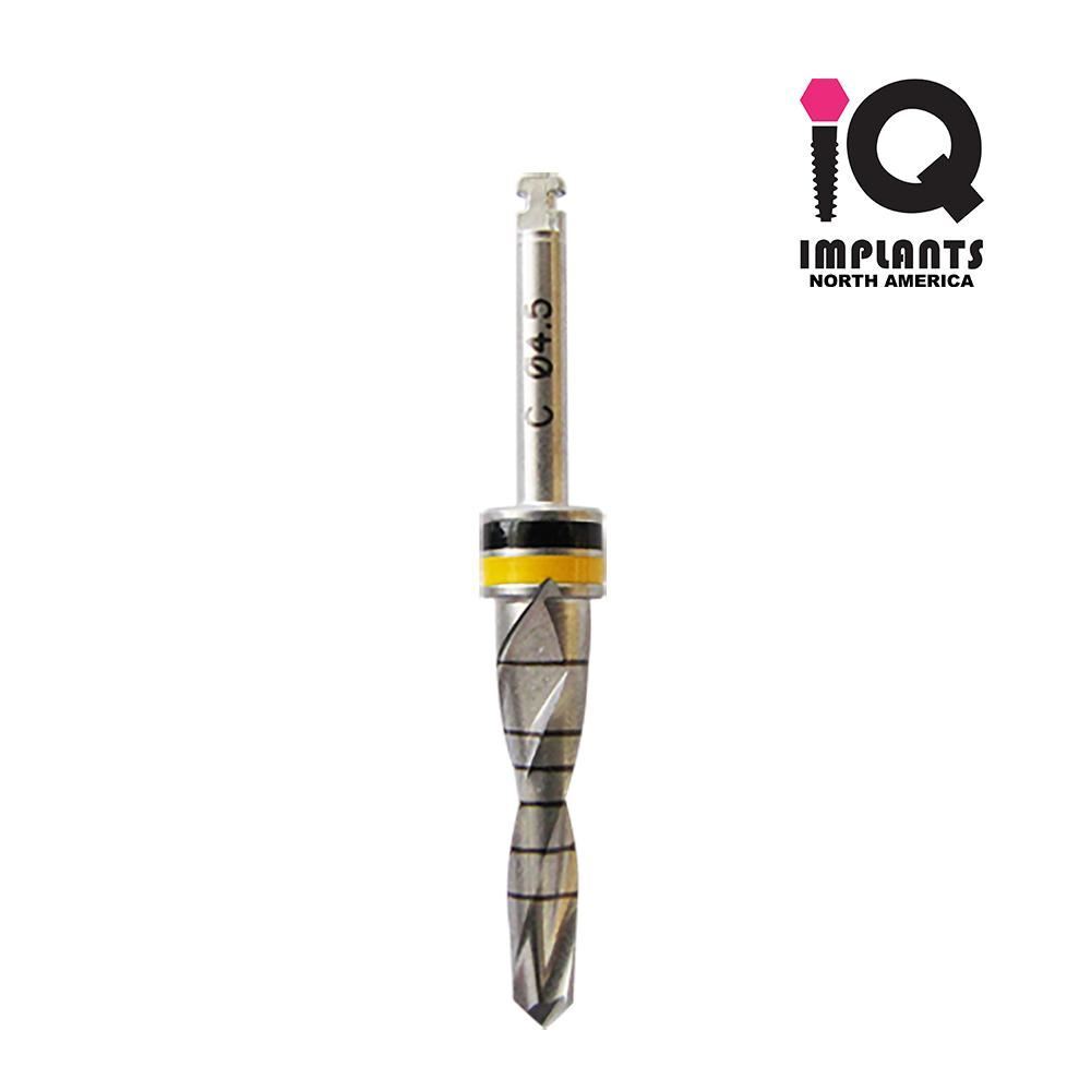 IQ USA Conical Drill 2.7-4.5mmD by 19mmL with 6-16mm Markings