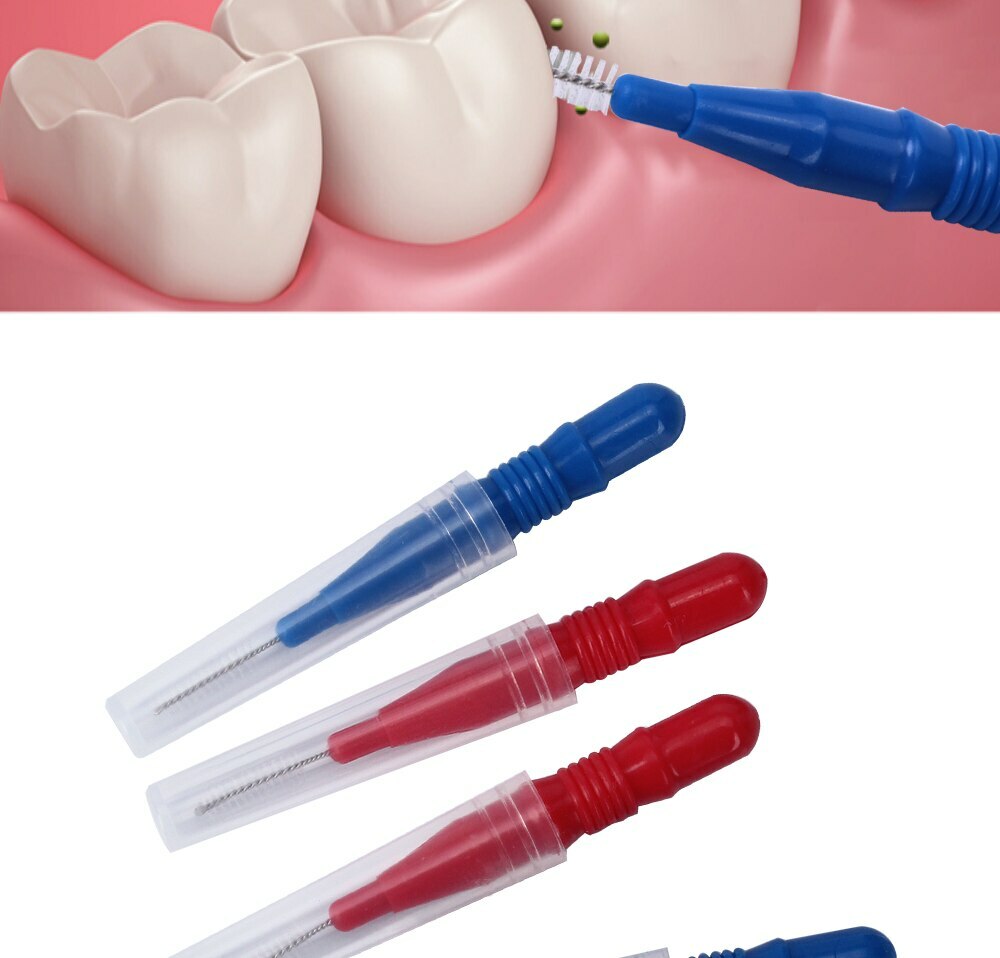 Adults Interdental Brush Clean Between Teeth Dental Floss Pick Push-pull Tooth