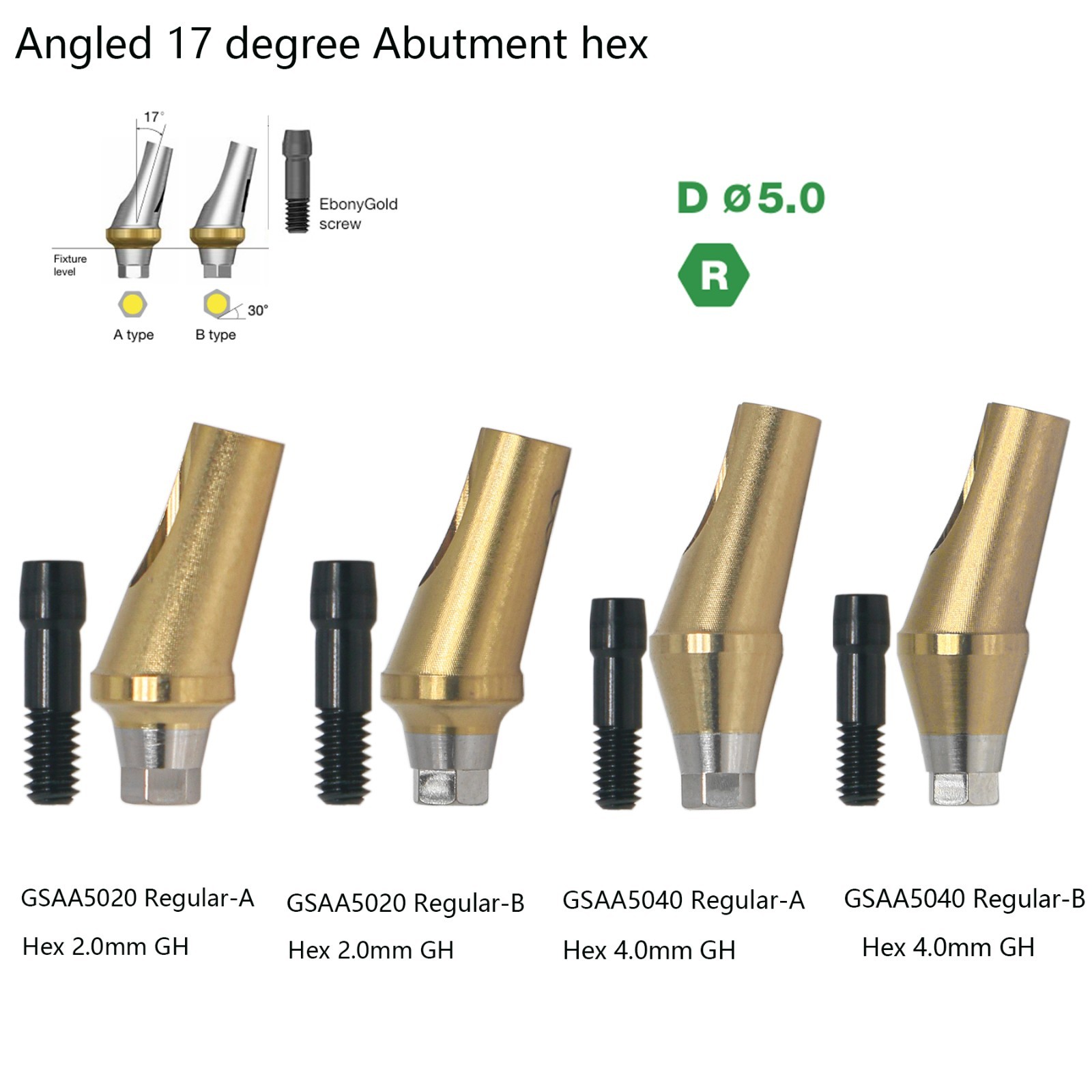 US Locator Abutments Straight/Angulated 17°Abutment For DIO UF Regular Implants