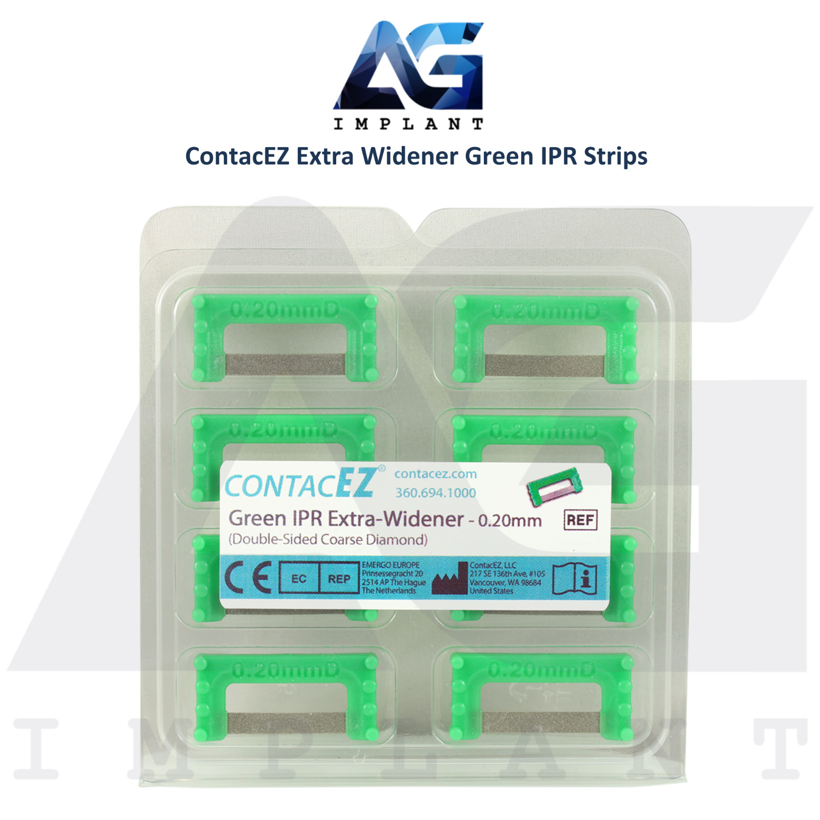 Extra Widener Double Sided Diamond Coated Green IPR Strips Set Coarse Grit
