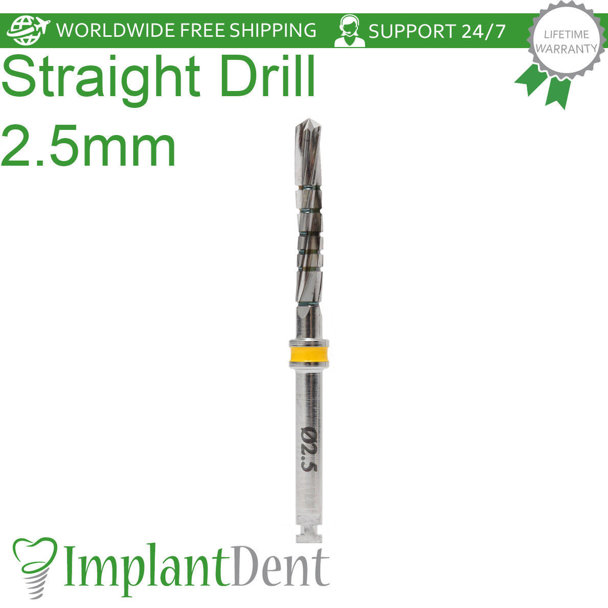 Dental Straight Drills 16mm External Irrigated & Marking Drill 1.9mm Tool