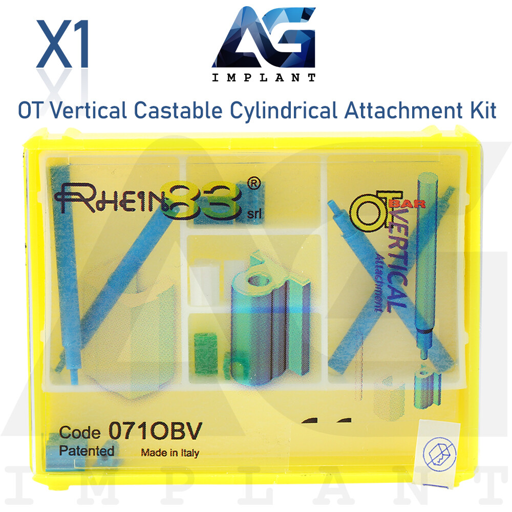 OT Vertical Castable Twin Cylinder Attachment Kit Dental Fixture Tool Rhein83