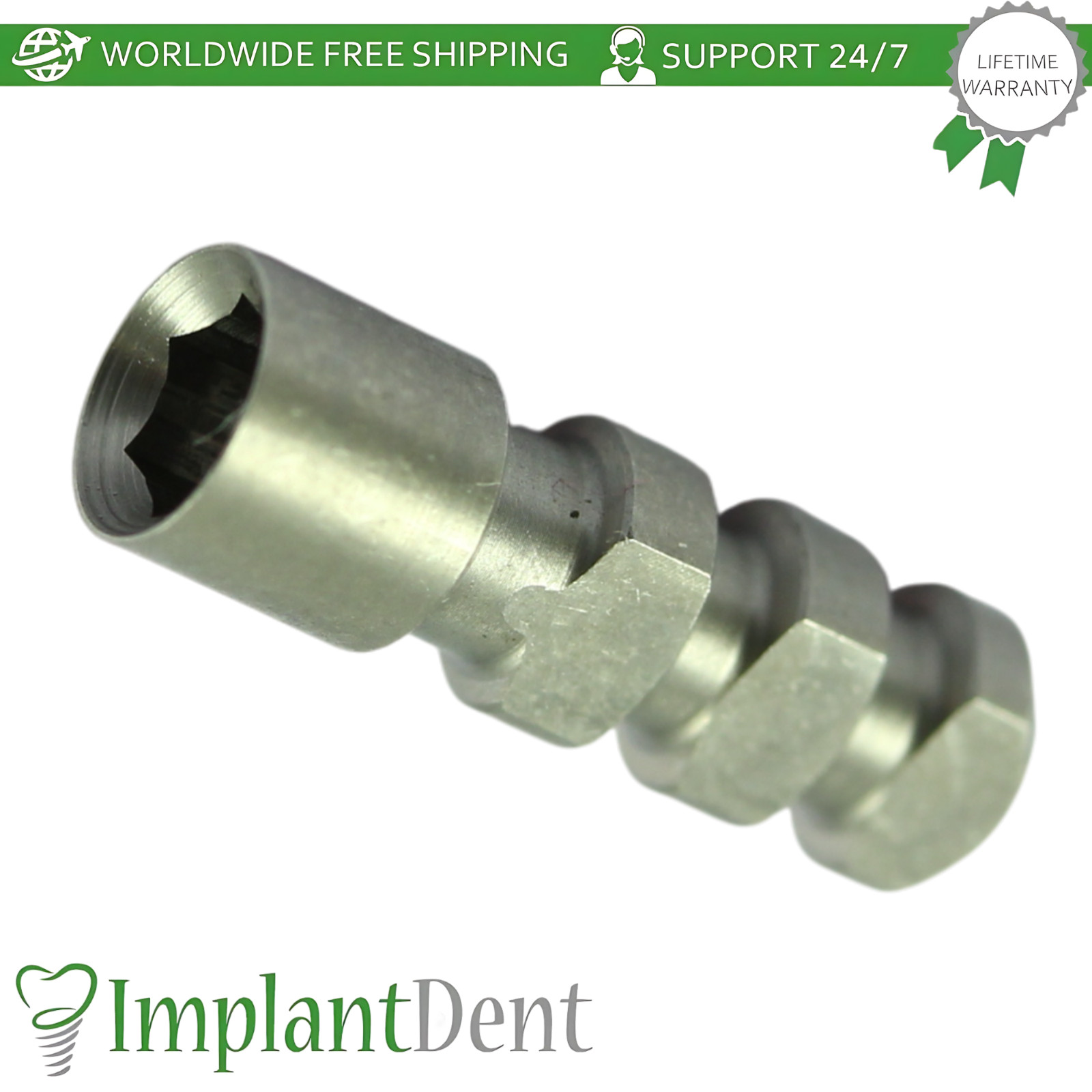 X5 Dental Fixture Analog Ø3.75mm MIS Seven Compatible Int Hex 2.45mm Connection