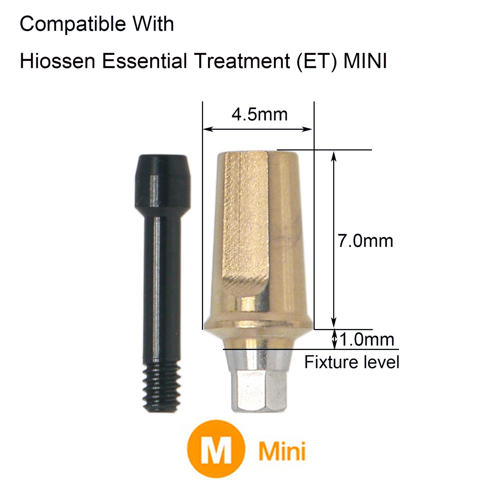 US Implant Mini Straight Transfer Abutment Screw Ø4.5mm for Hiossen Osstem
