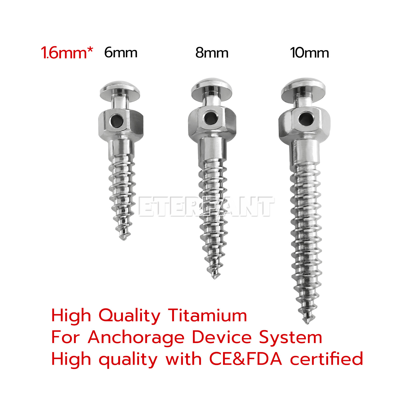 ETERFANT Dental Orthodontic Micro Implants Mini Screw Self-Drilling/Screwdriver