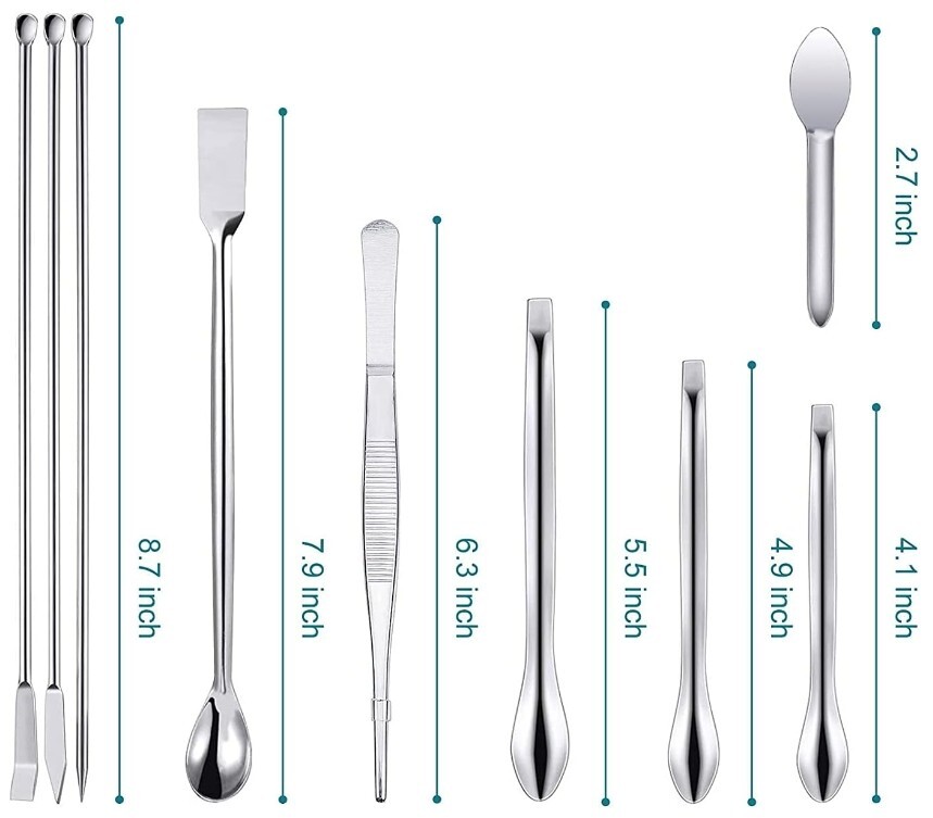 Lab Spatula Micro Spoon mini Scoop Laboratory Tiny Powders Mixing Filler Gel Cap