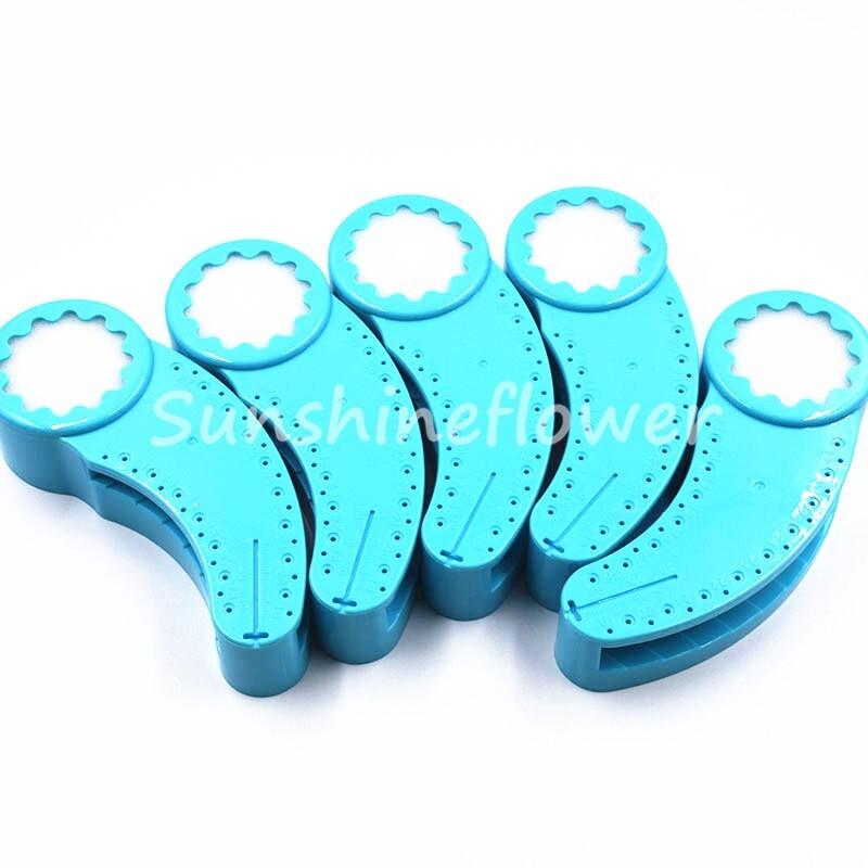 Dental Measure Tool Root Canal Twin Block Endo File Plastic Accessory Ruler Blue