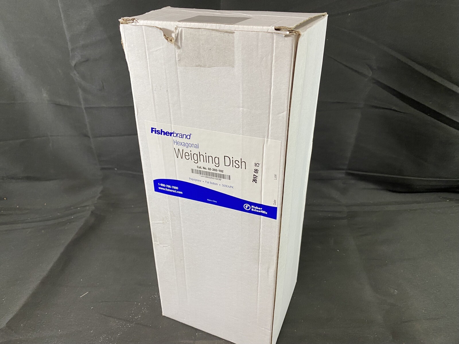 FISHERBRAND Polystyrene Flat Bottom Hexagonal Weighing Dish 02-202-102 (500/pk)