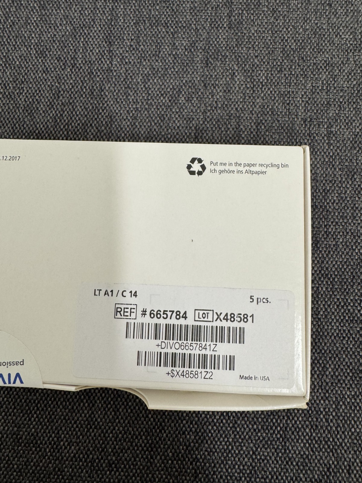 Emax Cad Planmill original Blocks 5pc per box. shade A1.