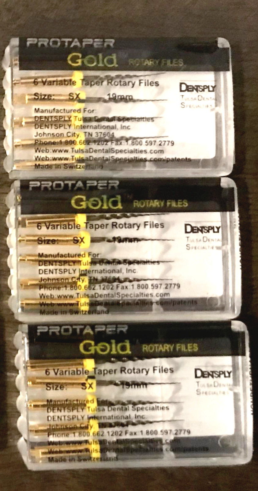 Dentsply ProTaper Gold Files Assorted SX19 – 3 Packs