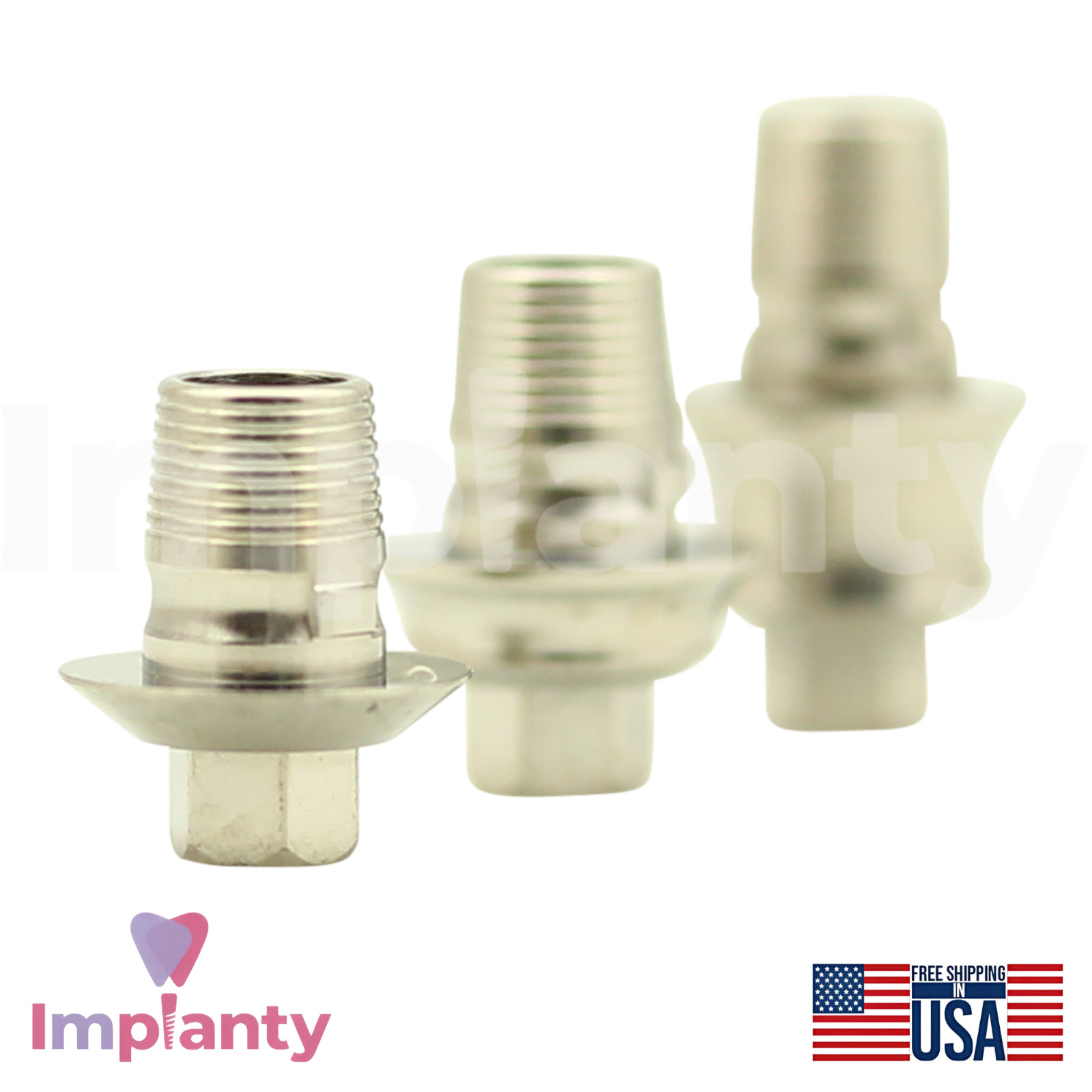 5x MIS® Compatible Anti-Rotation Ti-Base WP Ø5.7mm Int Hex 2.45mm Connection
