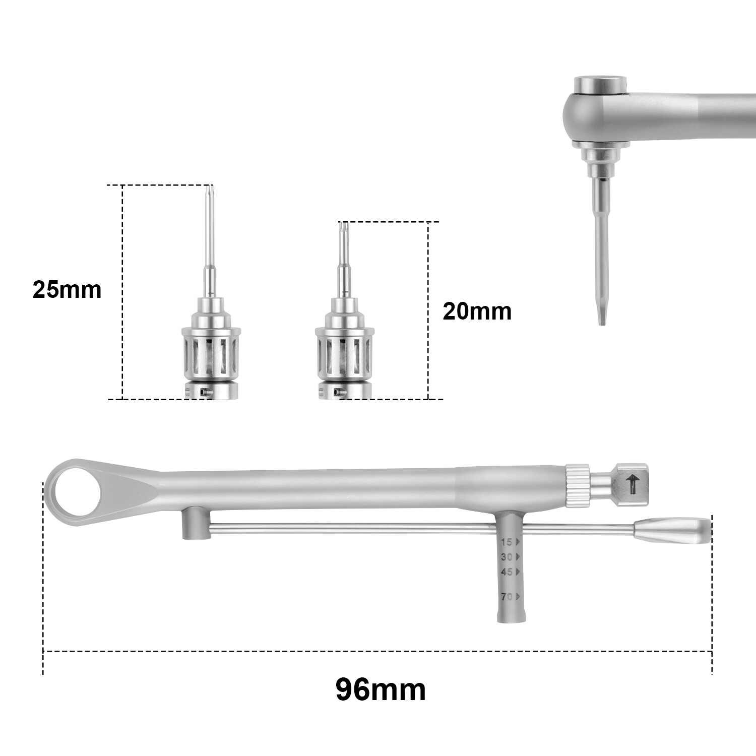 Universal Implant Repair Prosthetic Restoration Tool Kit Screwdrivers Wrench L/S