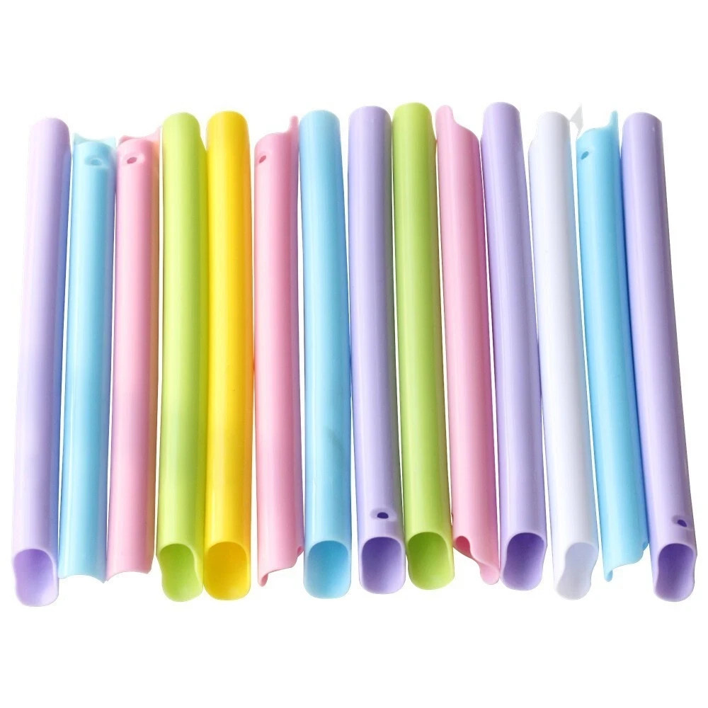 500 Pcs Dental Evacuation High Volume Suction Vented HVE Tips Rainbow 44mm*11mm